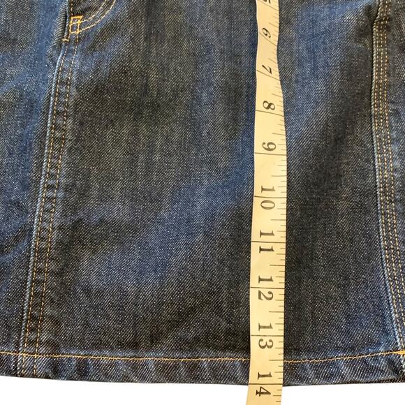Gap Skirt Women's Size 4 Denim Mini Y2K School Girl Medium Wash Belted Front Zip - Picture 6 of 6
